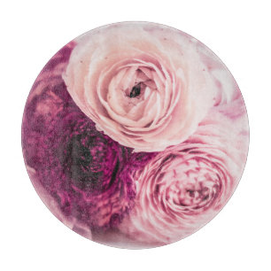Romantische Rose Bouquet: Vintages Branding. Schneidebrett