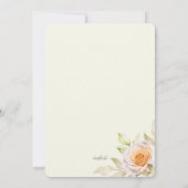 Romantische Rose Brautparty Einladung (Rückseite)