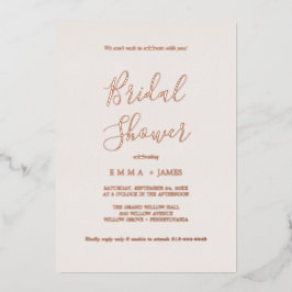 Romantische Rose | Brautparty mit Blush Folieneinladung