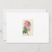 Romantische Rose Bud Blume Custom Anniversary Part Einladung (Rückseite)