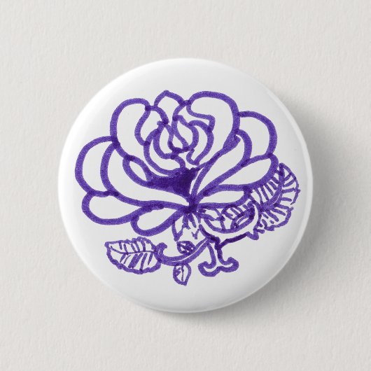 Romantische Rose Button (Vorderseite)