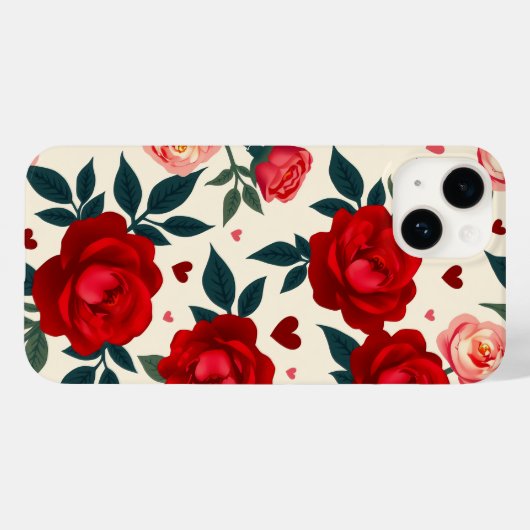 Romantische Rose Case-Mate iPhone Hülle (Rückseite (Horizontal))