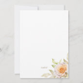 Romantische Rose Danke Karte (Rückseite)