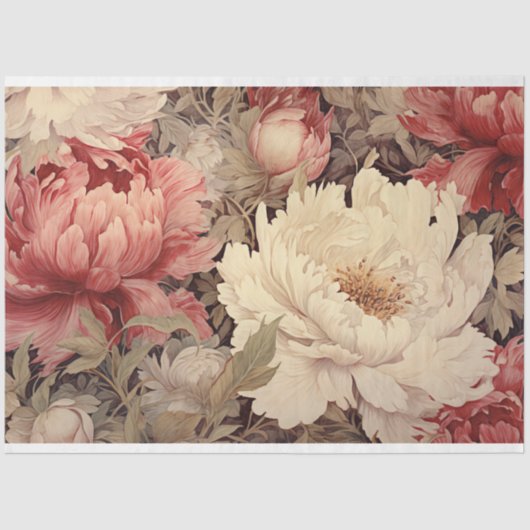 ROMANTISCHE ROSE DECOUPAGE SEIDENPAPIER (Vorderseite)