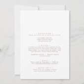 Romantische Rose | Details Hochzeit Einladung (Rückseite)