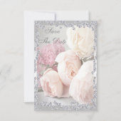 Romantische Rose & Diamanten 16. Save the Date (Vorderseite)