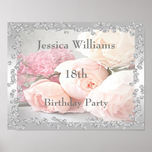 Romantische Rose & Diamanten 18. Poster (Vorne)