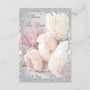 Romantische Rose & Diamanten 60. Save the Date