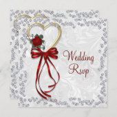 Romantische Rose, Diamanten und Hochzeiten mit rot (Vorne/Hinten)