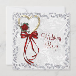 Romantische Rose, Diamanten und Hochzeiten mit rot