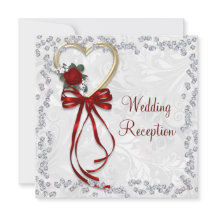 Romantische Rose, Diamanten und Hochzeiten mit rot