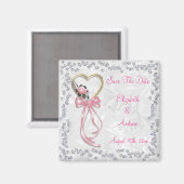 Romantische Rose, Diamanten und Multiband Save the Magnet (Vorderseite/Rückseite)