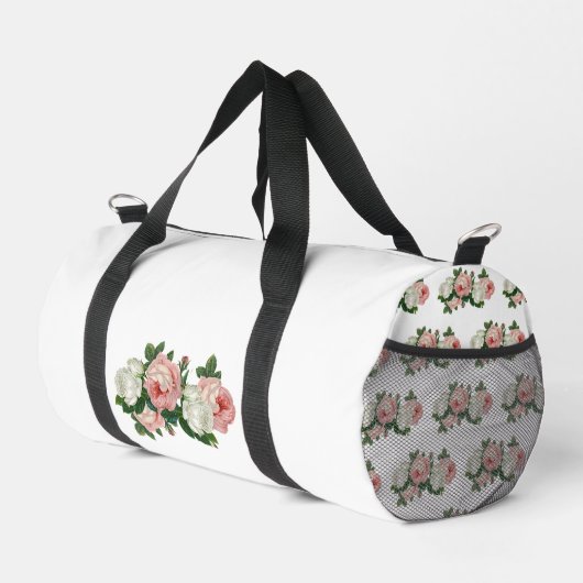 Romantische Rose Duffle Bag (Rechte Ecke)