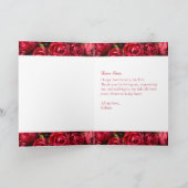 Romantische Rose Ehefrau Jubiläumskarte Karte (Innenseite)