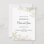 Romantische Rose Einladung (Vorderseite)