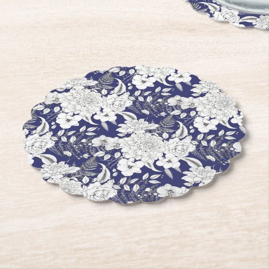 Romantische Rose-Ekalyptuslinie zeichnend lila Untersetzer (angewinkelt)