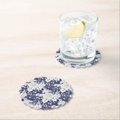 Romantische Rose-Ekalyptuslinie zeichnend lila Untersetzer (Vor Ort)