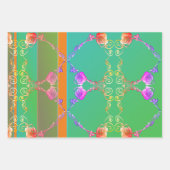 Romantische Rose Fabergè-inspiriert Geschenkpapier Set (Vorderseite)