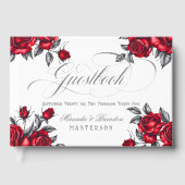 Romantische Rose Floral Wedding Gästebuch (Vorderseite)