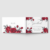 Romantische Rose Floral Wedding Gästebuch (Voll)