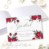 Romantische Rose Floral Wedding Gästebuch