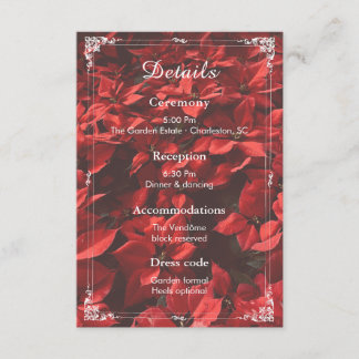 Romantische Rose | Florale Details Editierbare Hoc Begleitkarte