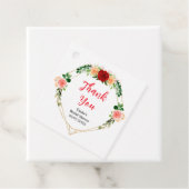 Romantische Rose Florales Brautparty Vielen Dank Geschenkanhänger (Beispiel)