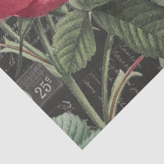 Romantische Rose Französisch Ephemera Collage Tiss Seidenpapier (Ausschnitt)