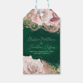 Romantische Rose für Wasserfarbenhochzeiten auf Sm Geschenkanhänger