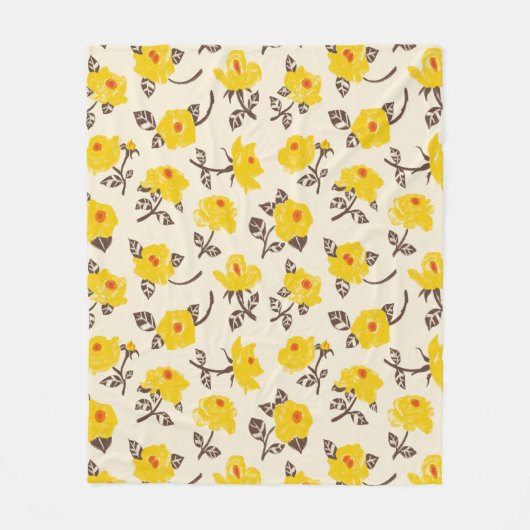 Romantische Rose Garden Fleece Blanket (Vorderseite)