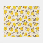 Romantische Rose Garden Fleece Blanket (Vorderseite (Horizontal))