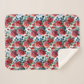 Romantische Rose Gartendruckerei Sherpadecke (Vorderseite (Horizontal))