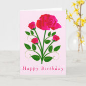 Romantische Rose Geburtskarte Karte (Gelbe Blume)