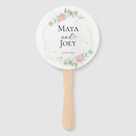 Romantische Rose Geometric Wedding Fächer