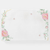 Romantische Rose Geometric Wedding Gästebuch (Rückseite)