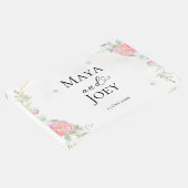 Romantische Rose Geometric Wedding Gästebuch (Ecke)