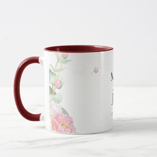Romantische Rose Geometric Wedding Tasse (Links)