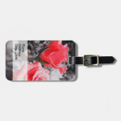 Romantische Rose Gepäckanhänger (Vorderseite horizontal)