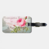 Romantische Rose Gepäckmarke Gepäckanhänger (Rückseite horizontal)