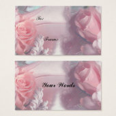 Romantische Rose - Geschenk-Tag (Vorne & Hinten)