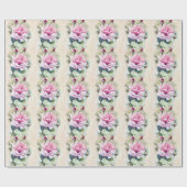 Romantische Rose Geschenkpapier (Flach)
