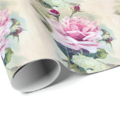 Romantische Rose Geschenkpapier (Rolleneckpunkt)