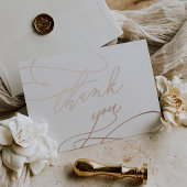 Romantische Rose Gold Foil Wedding Dankeschön Card Folie Einladungspostkarte