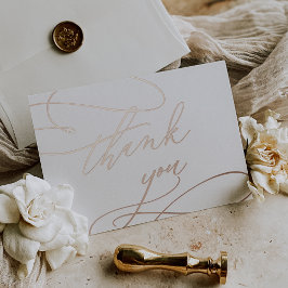 Romantische Rose Gold Foil Wedding Dankeschön Card Folie Einladungspostkarte
