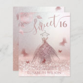 Romantische Rose Gold Glitzer Ober Kleidung Schmet (Vorne/Hinten)