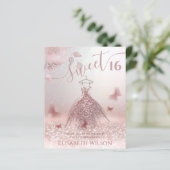 Romantische Rose Gold Glitzer Ober Kleidung Schmet (Stehend Vorderseite)