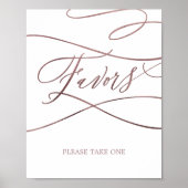 Romantische Rose Gold Kalligraphie Gastgeschenke H Poster (Vorne)