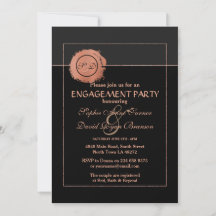 Romantische Rose Gold Monogram Wedding Verlobung