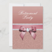 Romantische Rose Gold Retirement Party Einladung (Vorderseite)