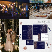 Romantische Rose Gold Stardust Save the Date